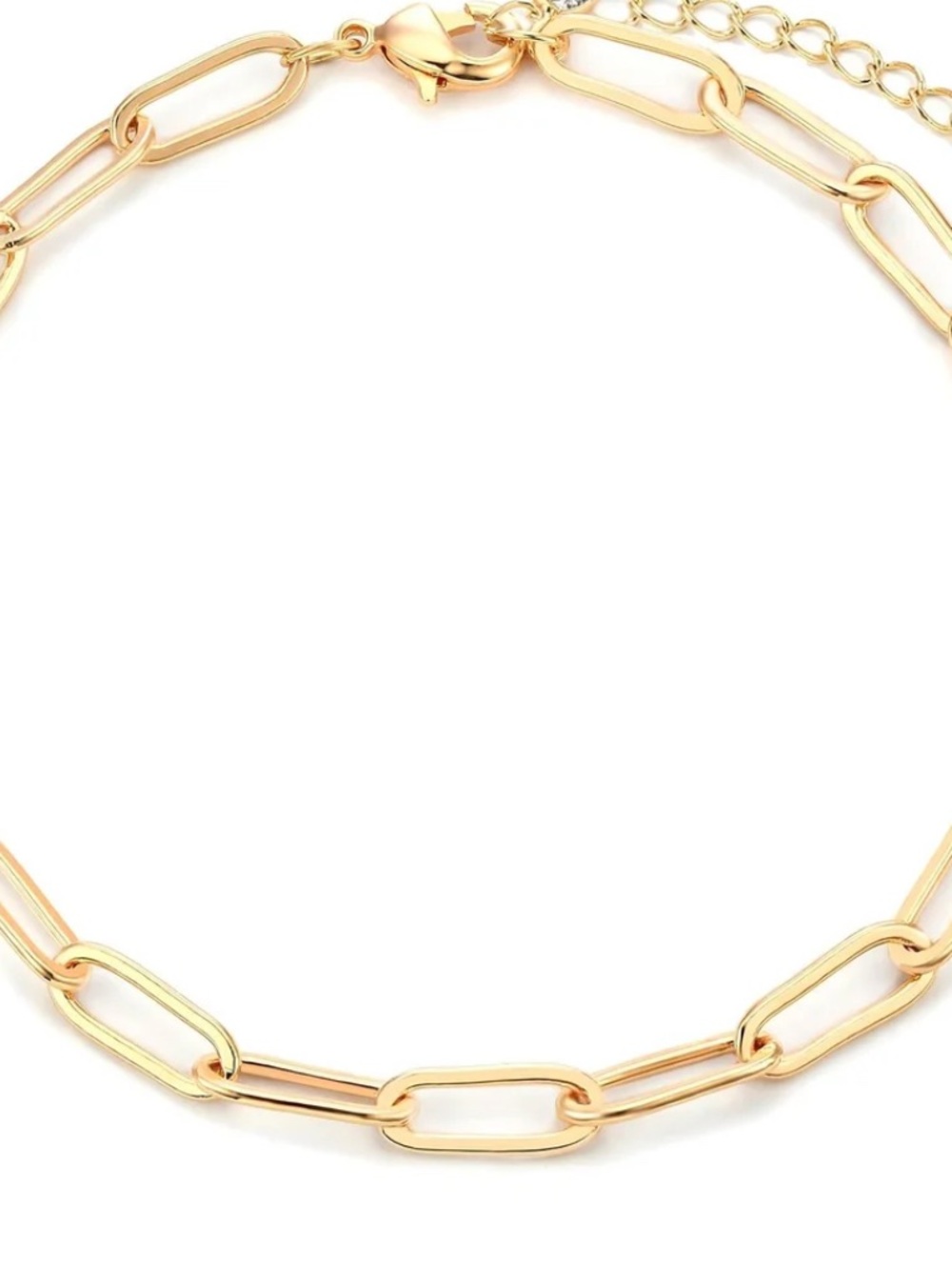 18 K Gold Plated Paperclip Bracelet - Women Jewelry